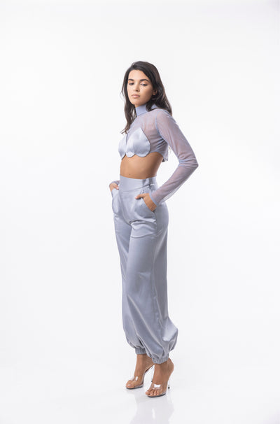 Silver pants for women by lilo